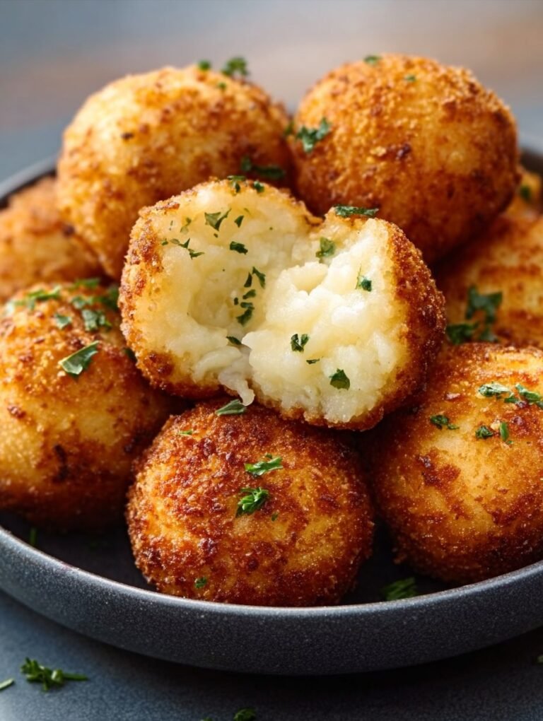 Außen knusprig, innen zart: Reisbällchen Rezept