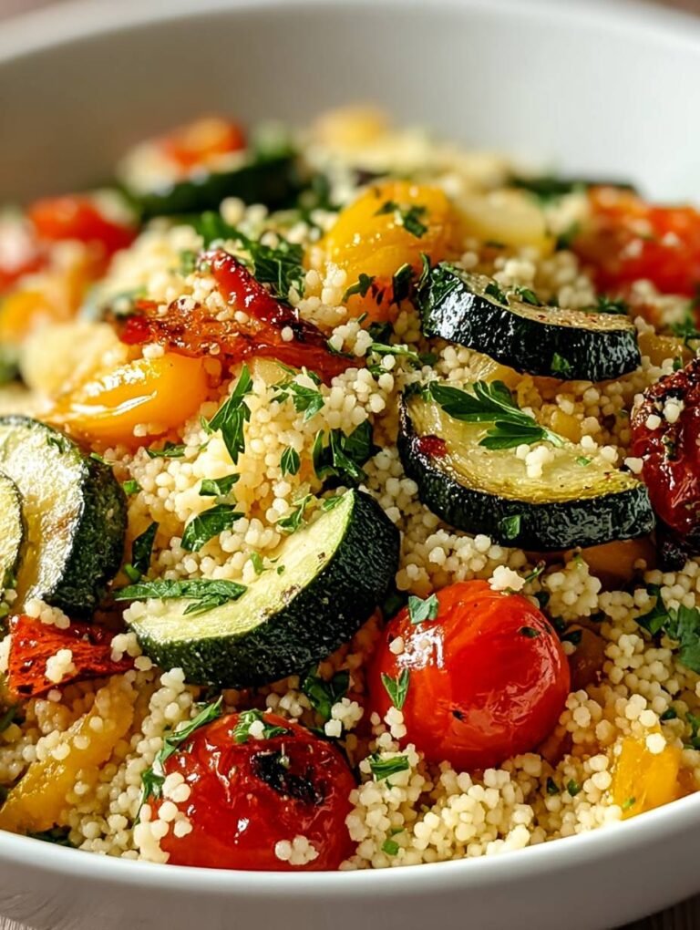 Blitzschneller Couscous mit Ofengemüse – gesund & leicht