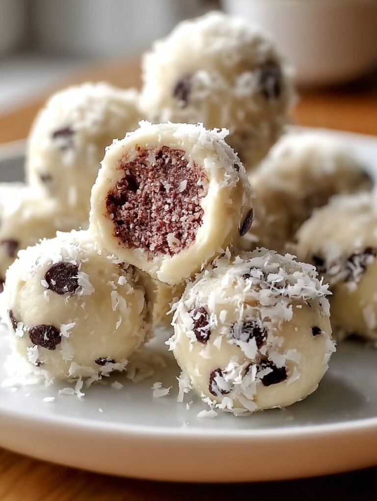 Deine cremigen Kokos-Quark-Bällchen ohne Backen.