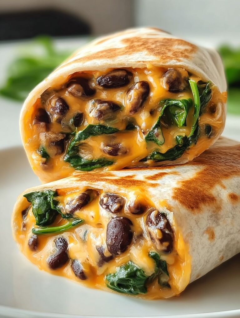 Der cremigste Bohnen-Spinat-Burrito, den du probierst