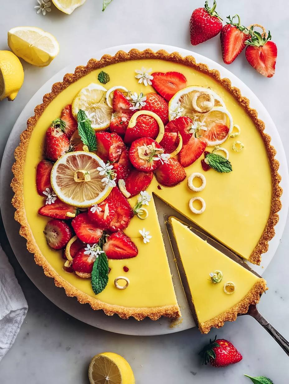 Geniale Zitronen-Erdbeer-Tarte für warme Tage image 2
