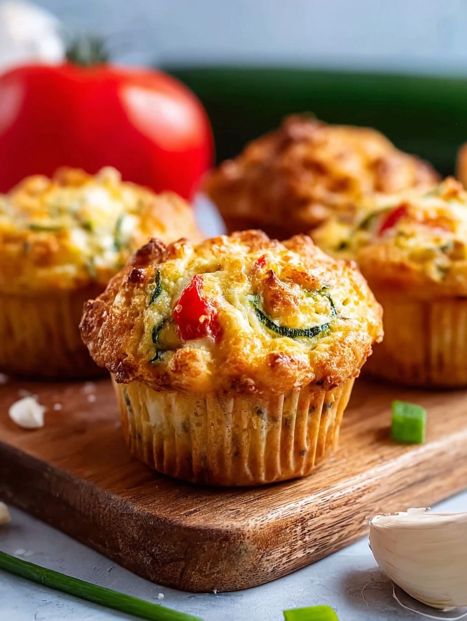 Herzhafte Muffins mit Feta, Zucchini & Paprika image 2