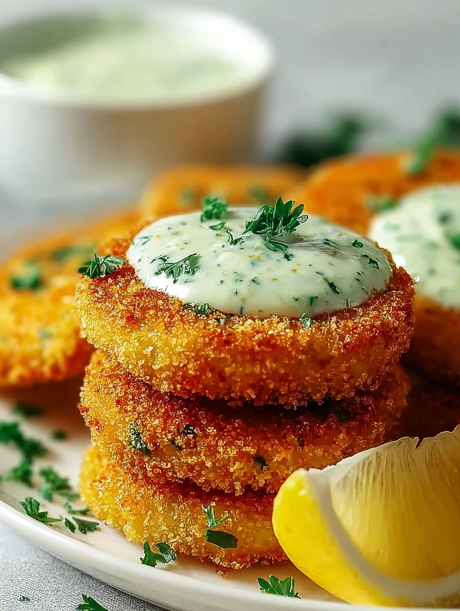 Knusprige Airfryer-Bratlinge mit cremigem Dip image 2
