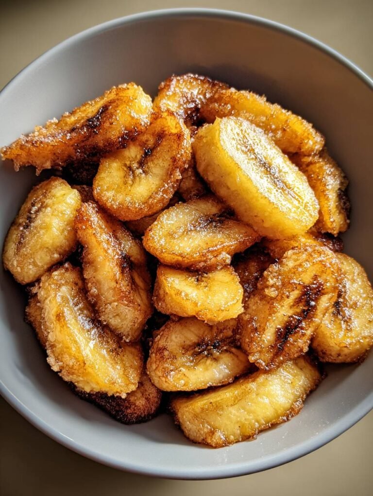 Knusprige Airfryer Bananen mit karamellisiertem Touch