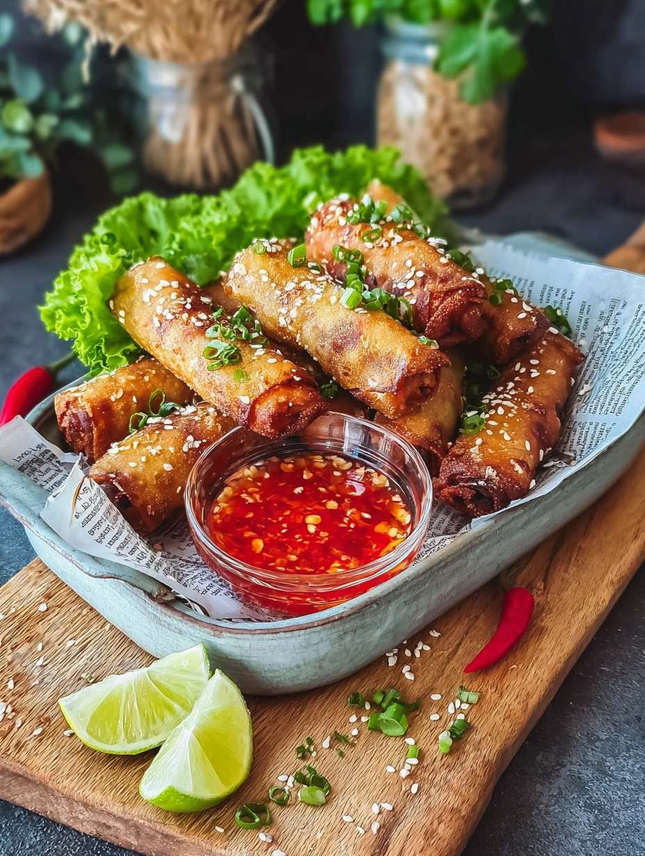 Knusprige Frühlingsrollen aus der Heißluftfritteuse image 2