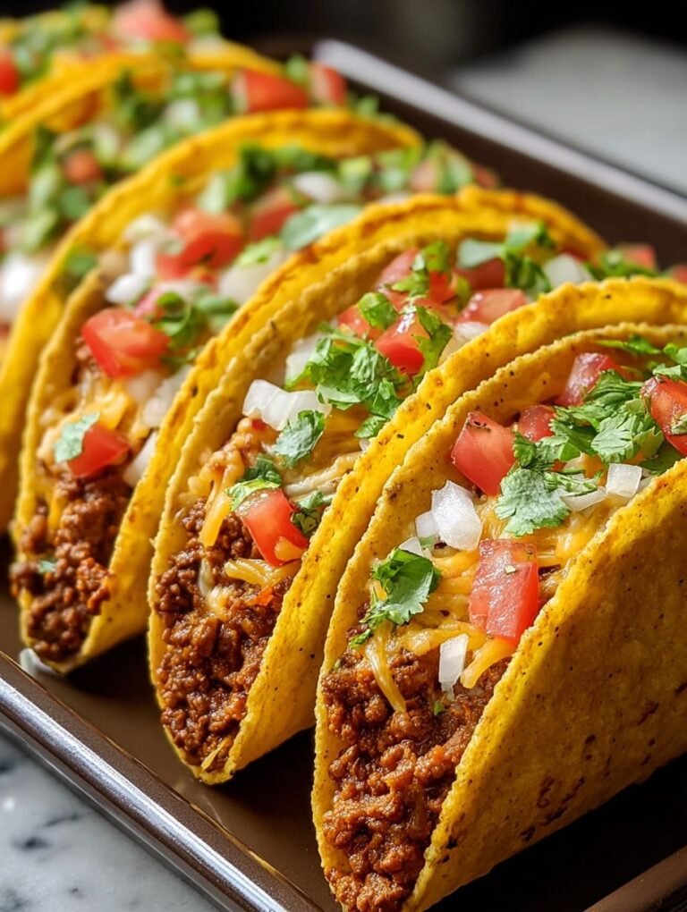 Knusprige Hackfleisch Tacos – einfach unwiderstehlich.