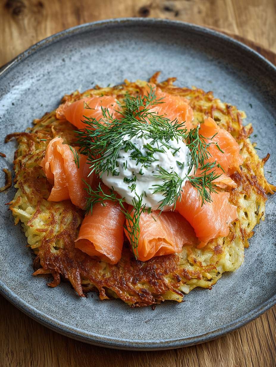 Knusprige Rösti mit Lachs, Frischkäse & Dill image 2
