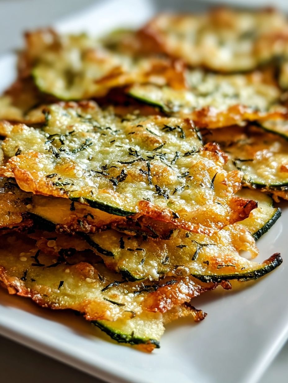 Knusprige Zucchini Chips mit Käse & Sesam image 2