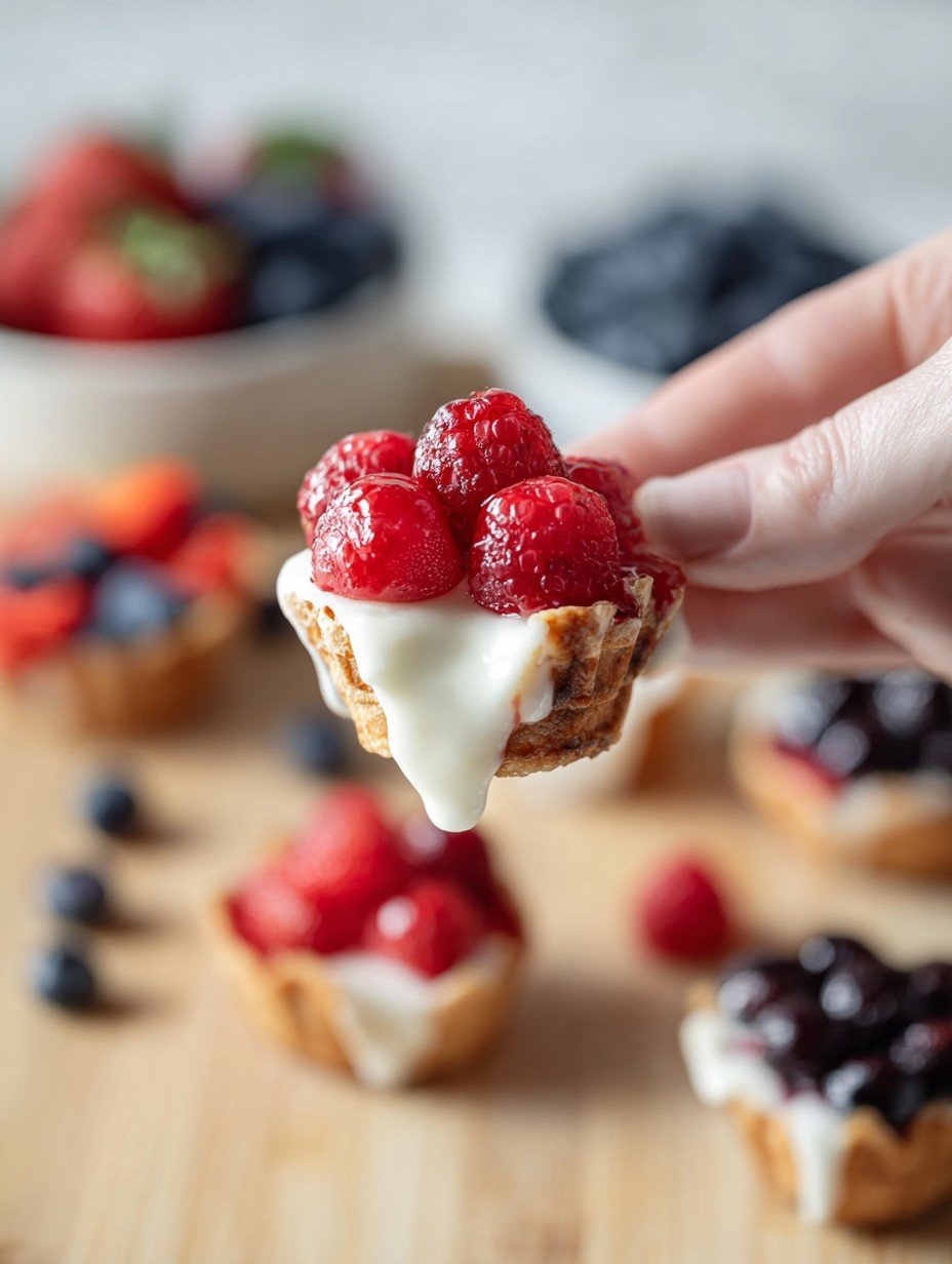 Schnelles Dessert mit Beeren im Waffelbecher image 2