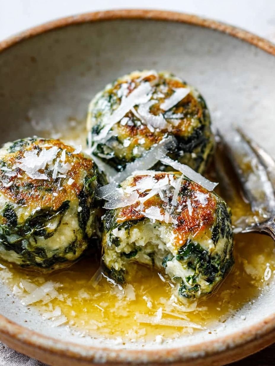 Südtiroler Spinatknödel mit goldbrauner Kruste image 2