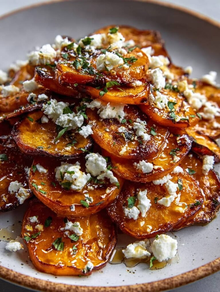 Süße & salzige Süßkartoffeln mit Honig & Feta