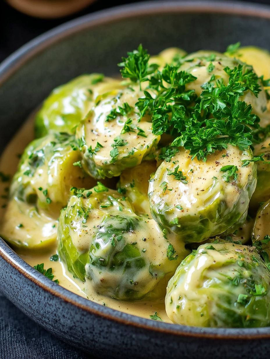 Brussels Sprouts in Creamy Cheese-Mustard Sauce Recipe image 2