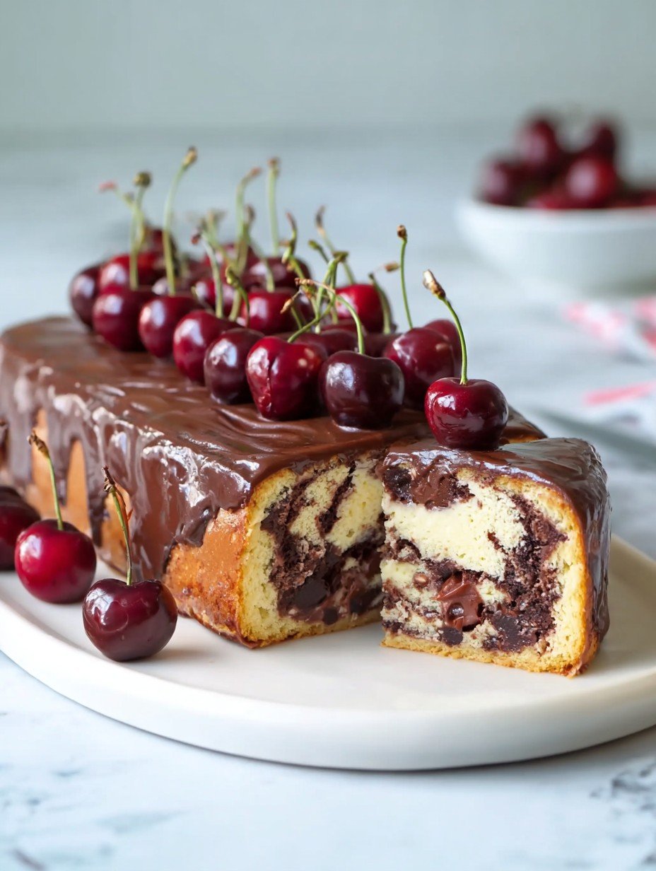 Donauwelle Kuchen mit Schokolade und Kirschen Rezept image 2