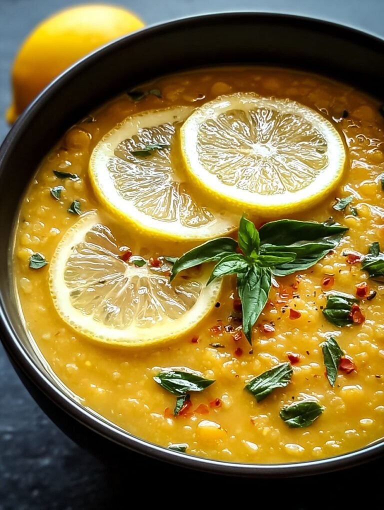 Erfrischende Zitronen-Linsensuppe aus dem Libanon