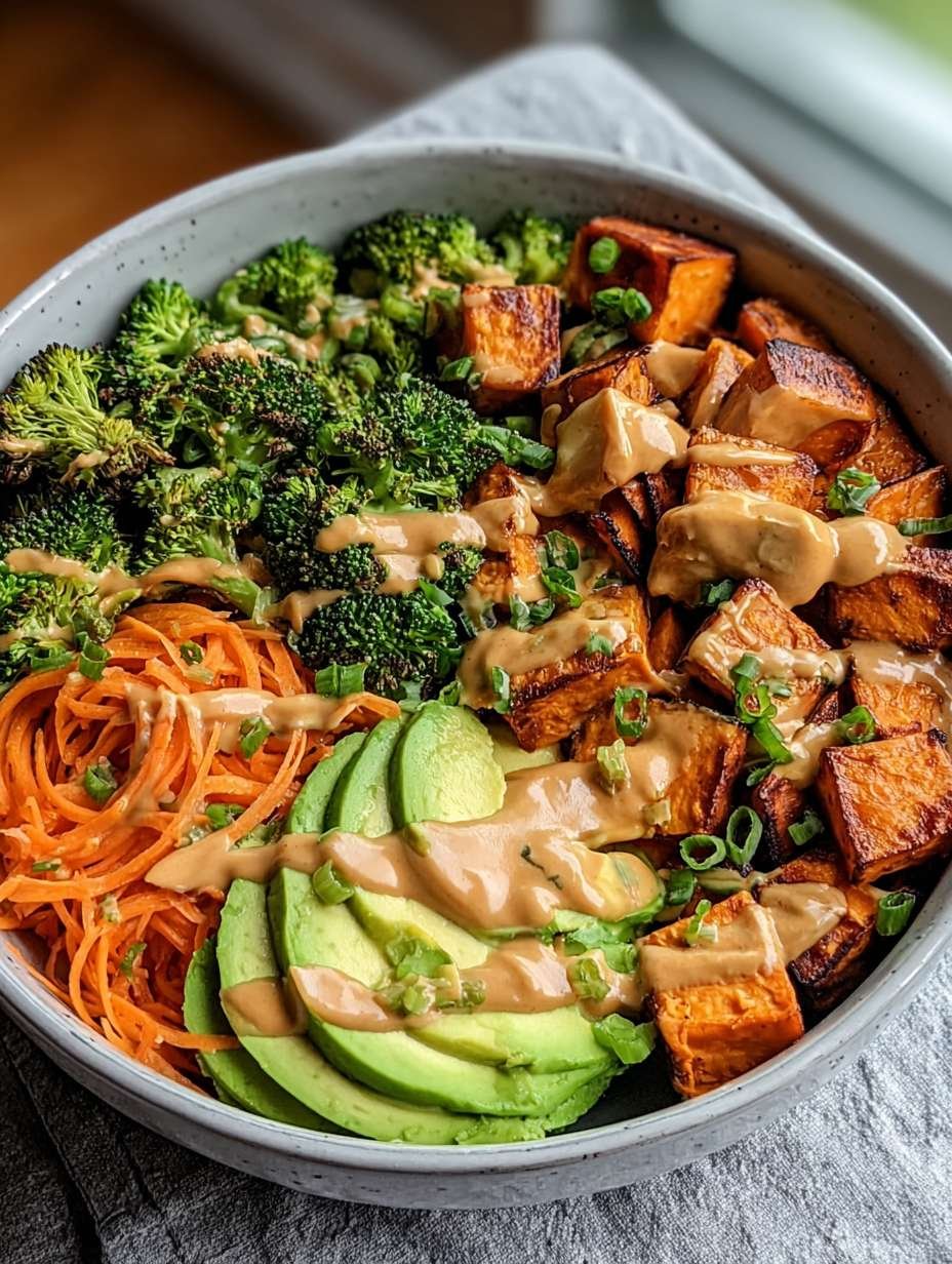 Gesunde Bowl mit Süßkartoffeln und Brokkoli genießen image 2