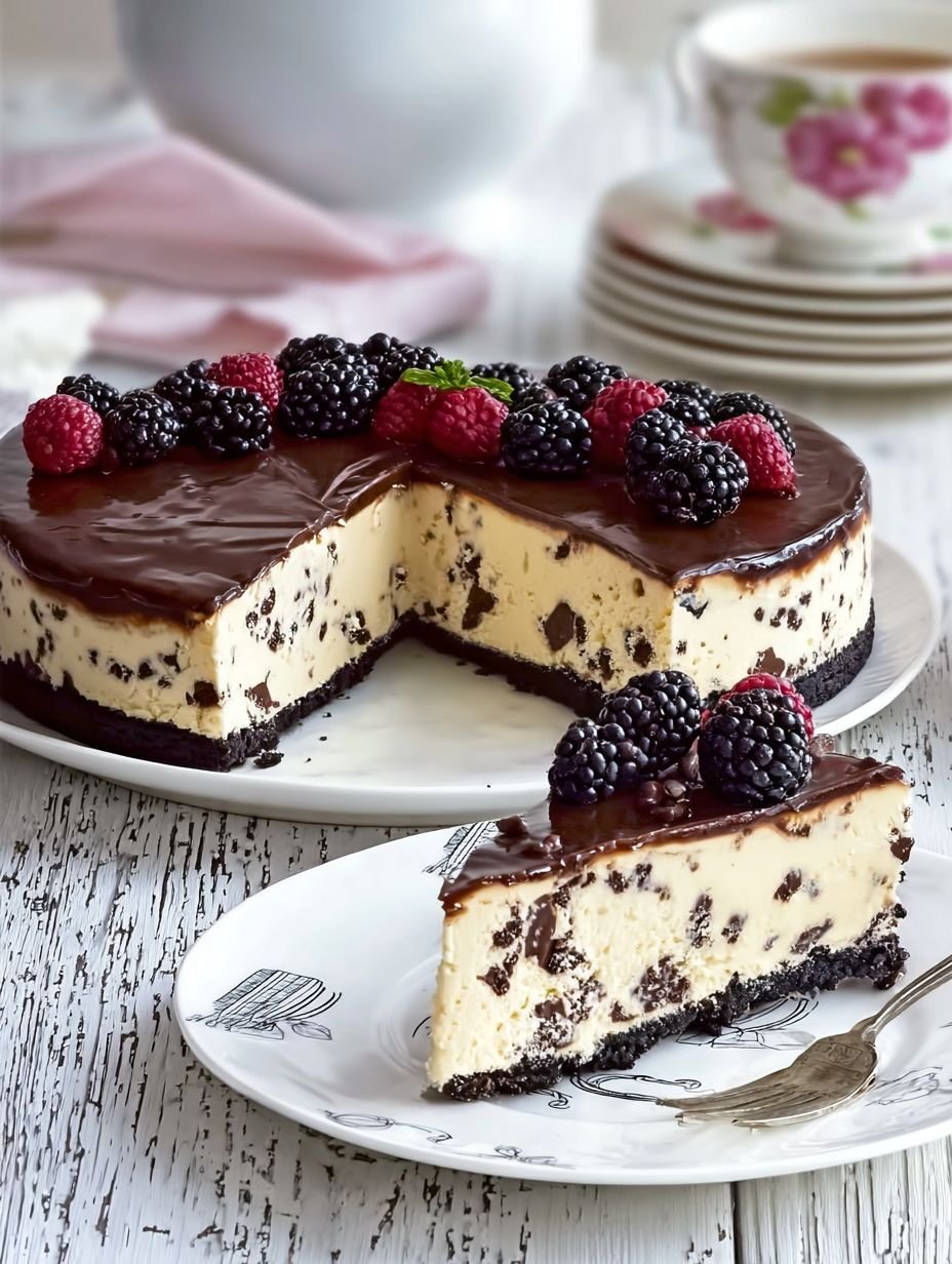 Himmlischer Käsekuchen mit Schoko, Beeren & Stracciatella image 2