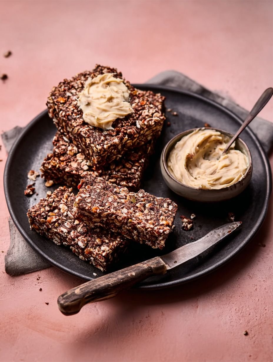 Kakao-Haferriegel mit Erdnussbutter selbstgemacht (zuckerfrei) image 2