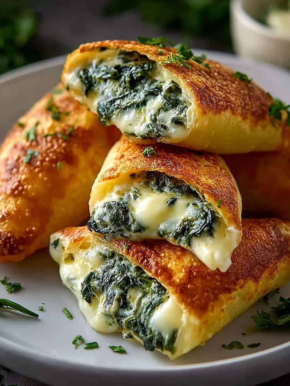 Kartoffeltaschen mit cremigem Spinat und Frischkäse füllen image 2