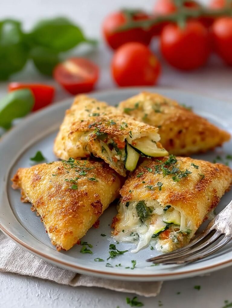 Käsegefüllte Zucchini-Taschen für den perfekten Snack