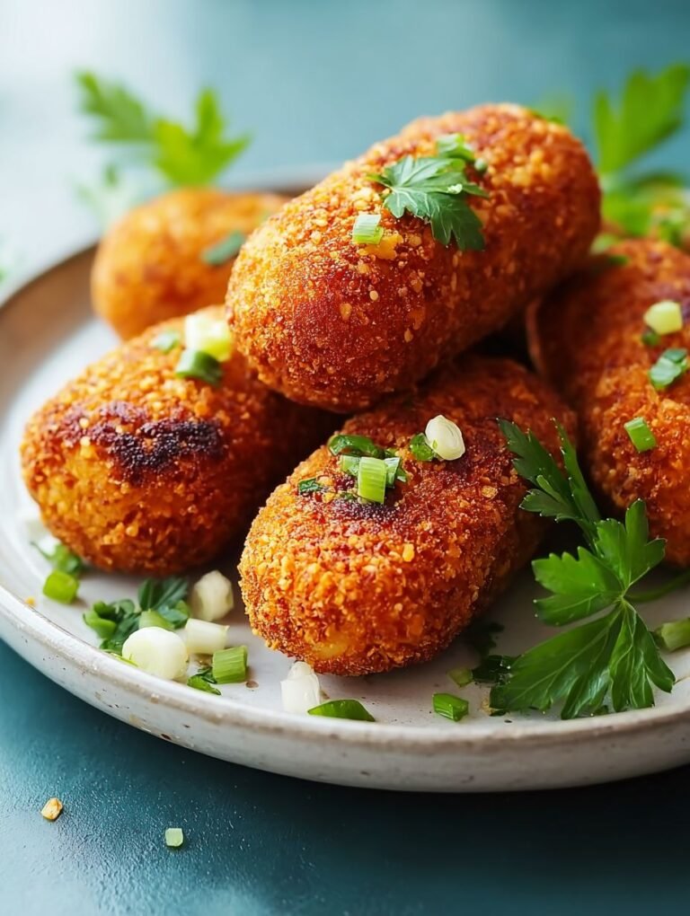 Knusprige Linsenkroketten aus dem Airfryer | Rezept