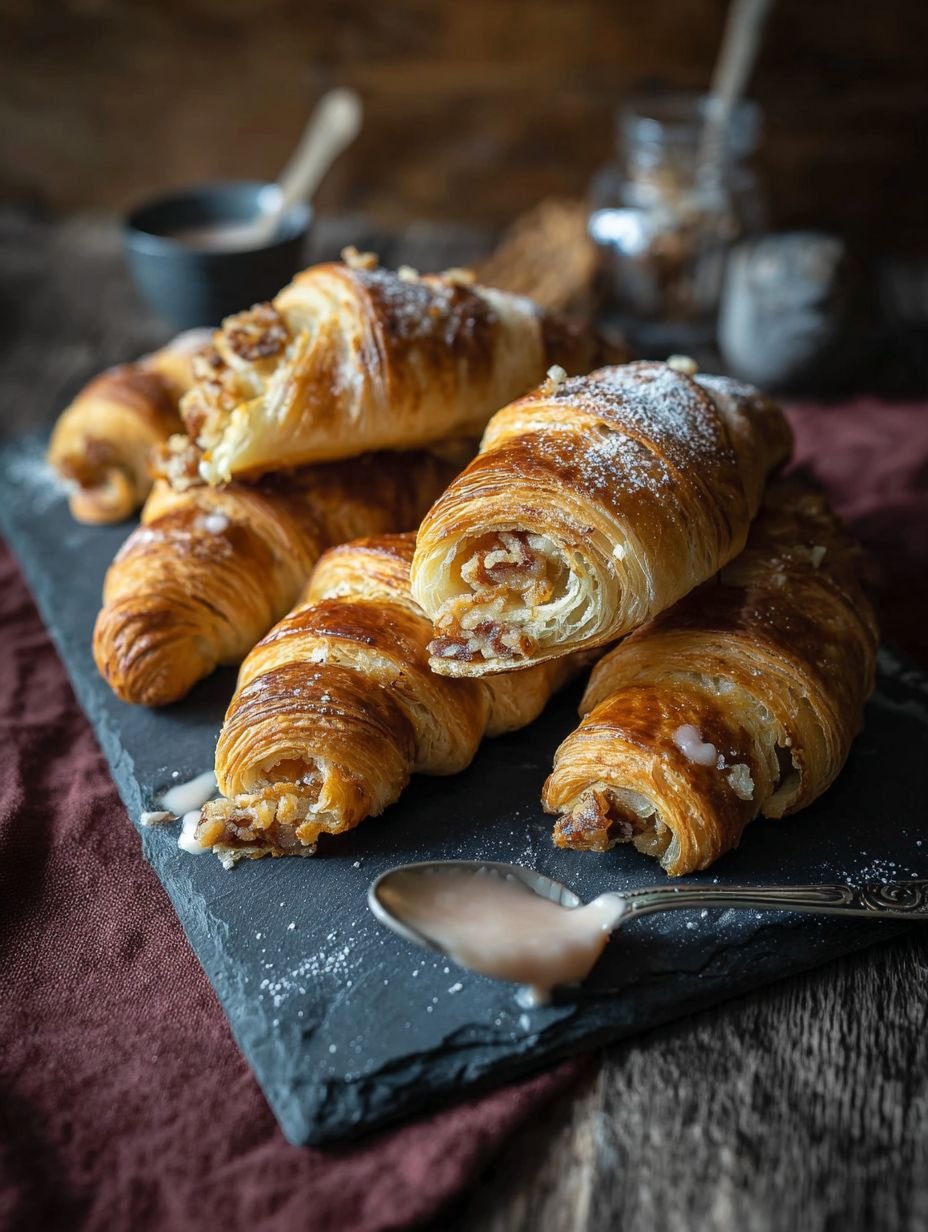 Köstliche Nuss-Croissants mit Zuckerglasur Rezept image 2