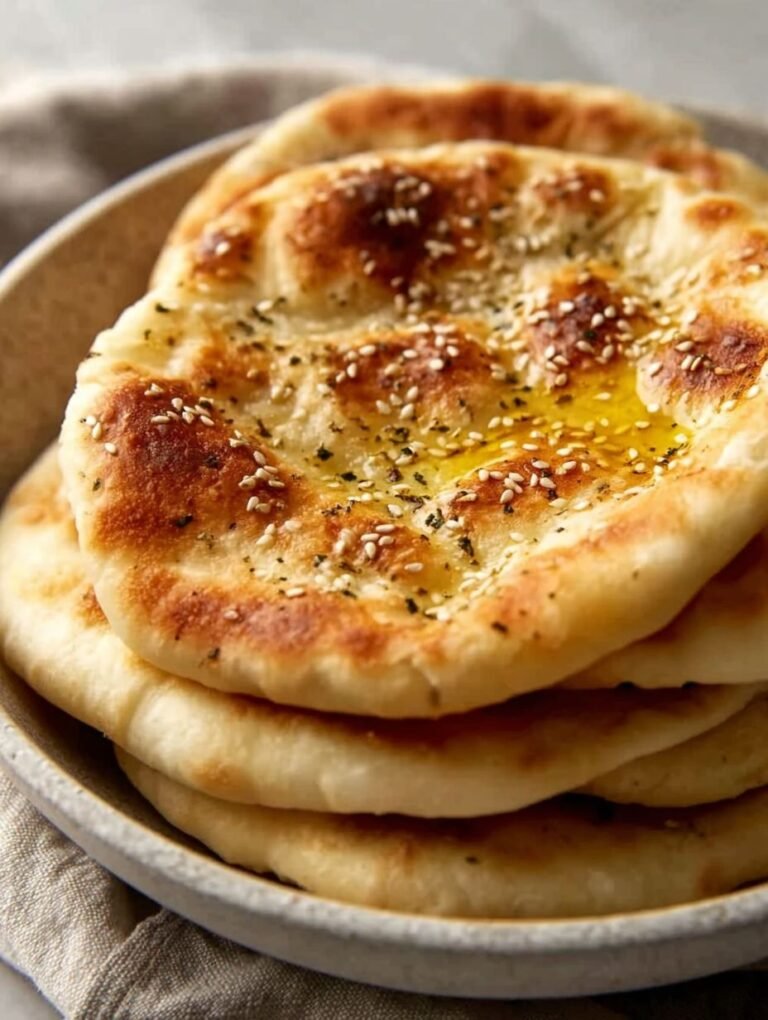 Leckeres, fluffiges Pita Brot selbst backen
