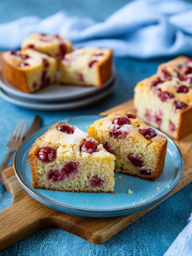 Saftiger Joghurtkuchen mit frischen Kirschen backen