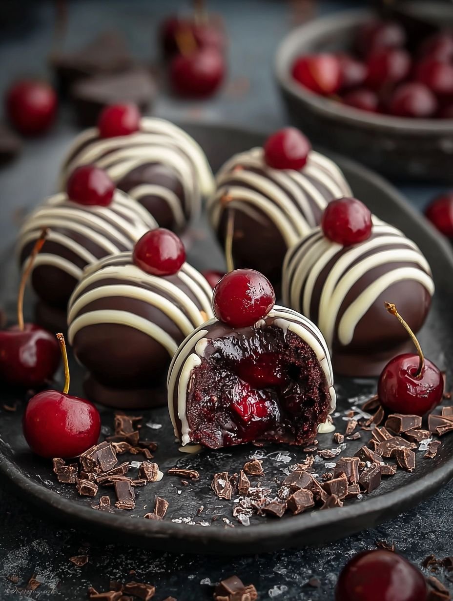 Schokoladen-Kirsch-Brownie-Trüffel für Naschkatzen image 2